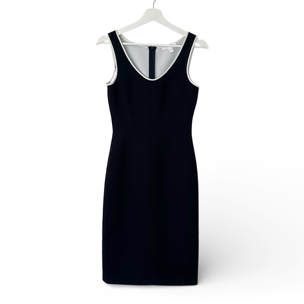Hugo Boss Black Tailored Sheath Dress Dosanna Contrast Trim US 0 IT 36